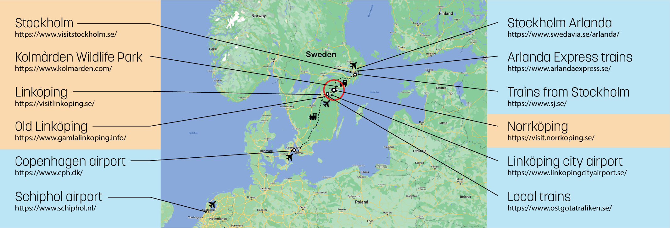 Map of Sweeden